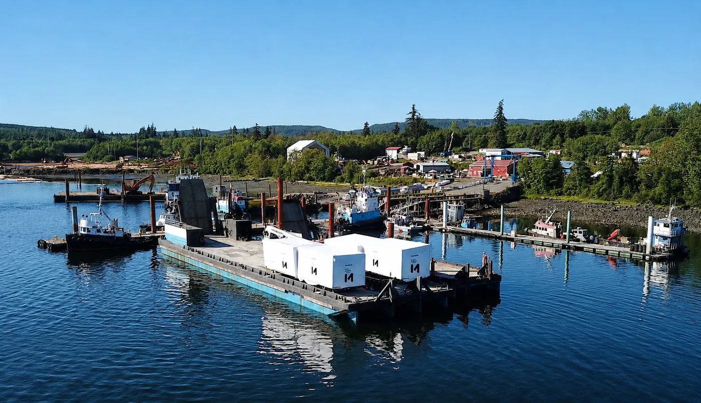 Modules on a barge