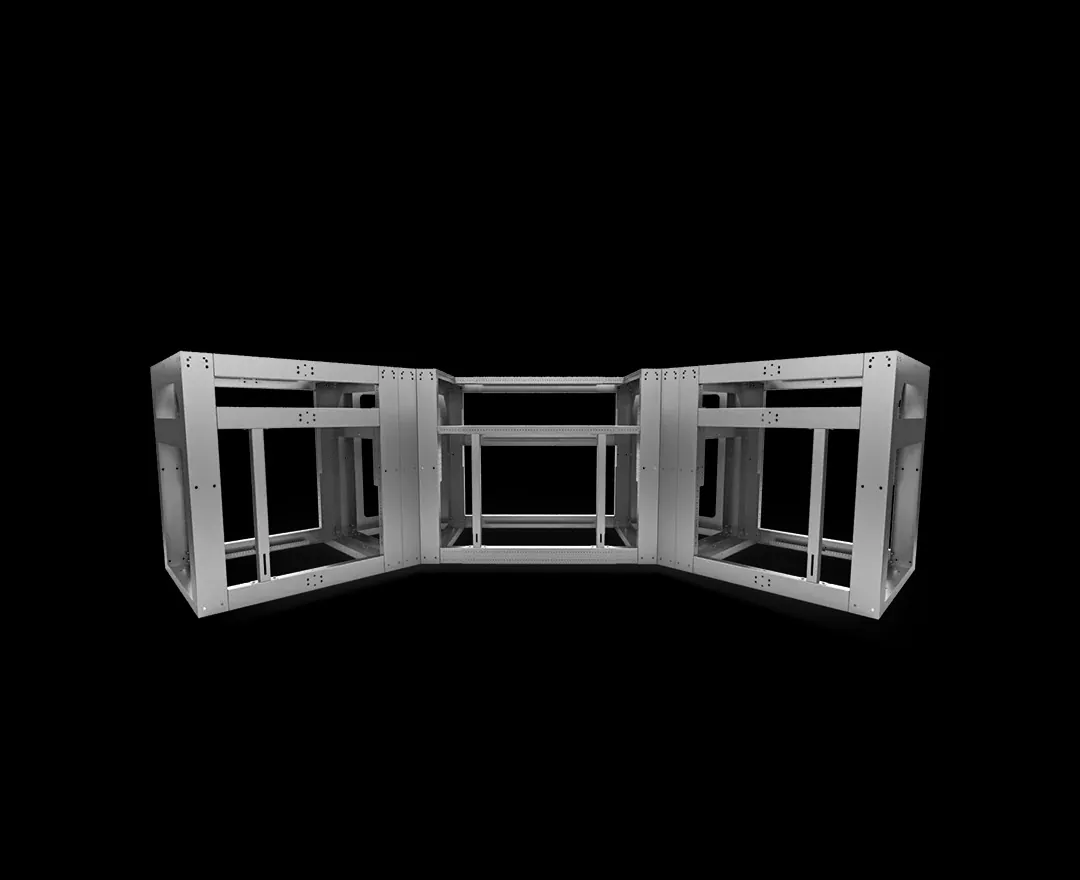 Galvanized steel island-style outdoor kitchen frame